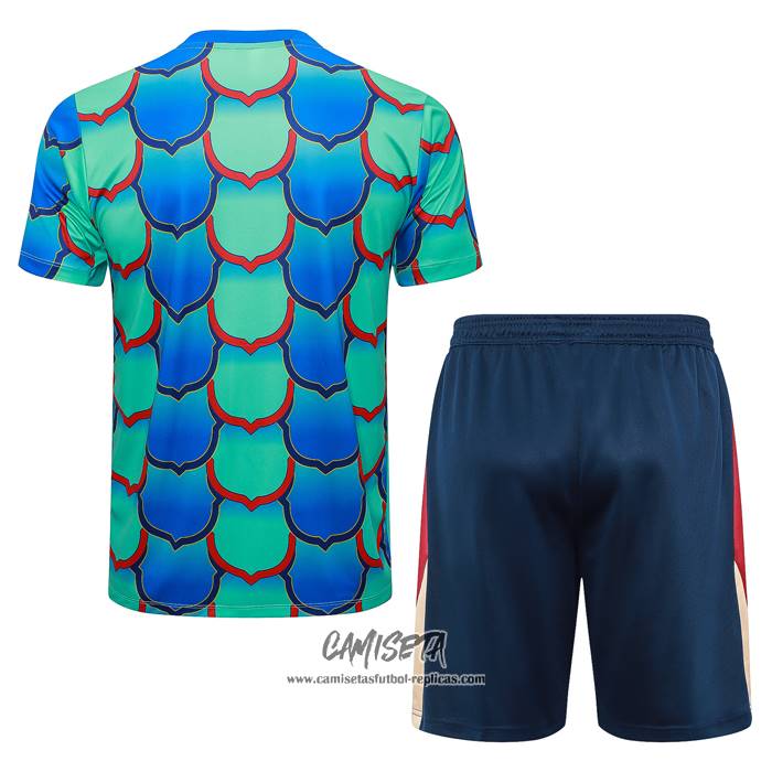 Chandal del Barcelona 2024-2025 Manga Corta Verde - Pantalon Corto